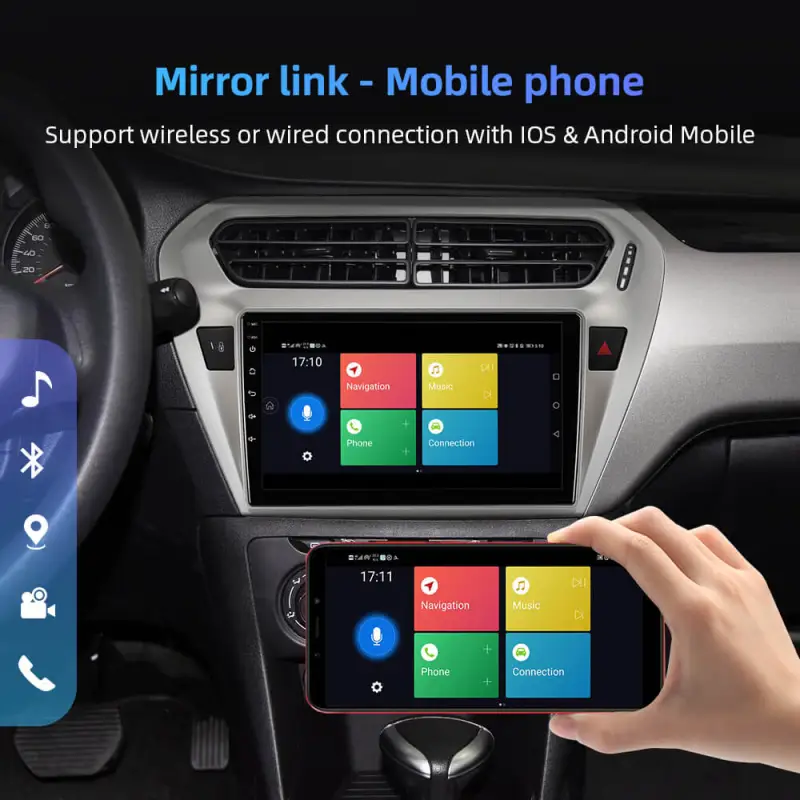 ISUDAR 4 Core Android Stereo IPS For Citroen/elysee/peugeot 301 2013-