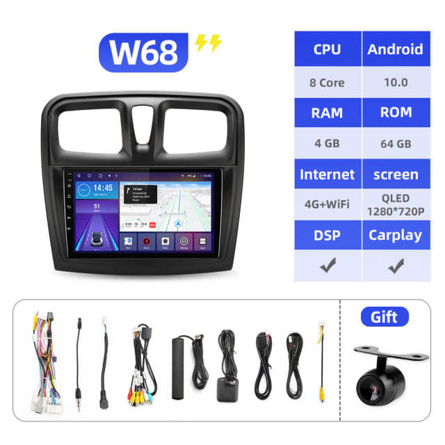 ISUDAR T72 Android 10 Car Radio For Renault Logan 2 2012 - 2019 Sandero 2 2014 - 2019