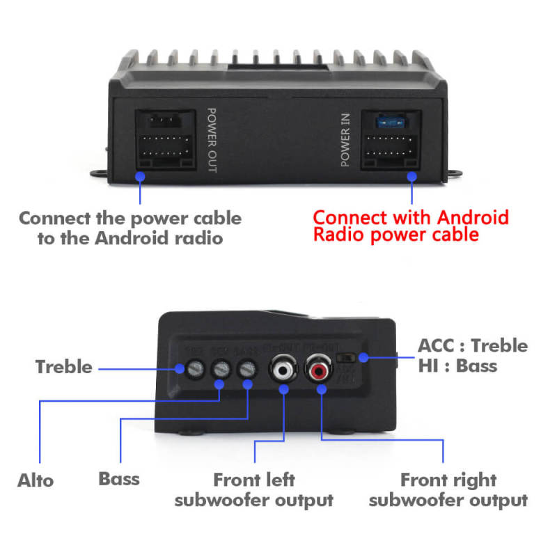 ISUDAR Android Radio Amplifier Car Audio Processor Stereo With Toshiba TB2929 HIFI Subwoofer Output Plug And Play