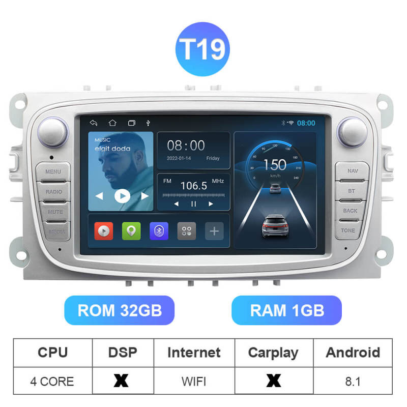 Isudar Wireless carplay Android 10 Car Radio For FORD/Focus/S-MAX/Mondeo/C-MAX/Galaxy