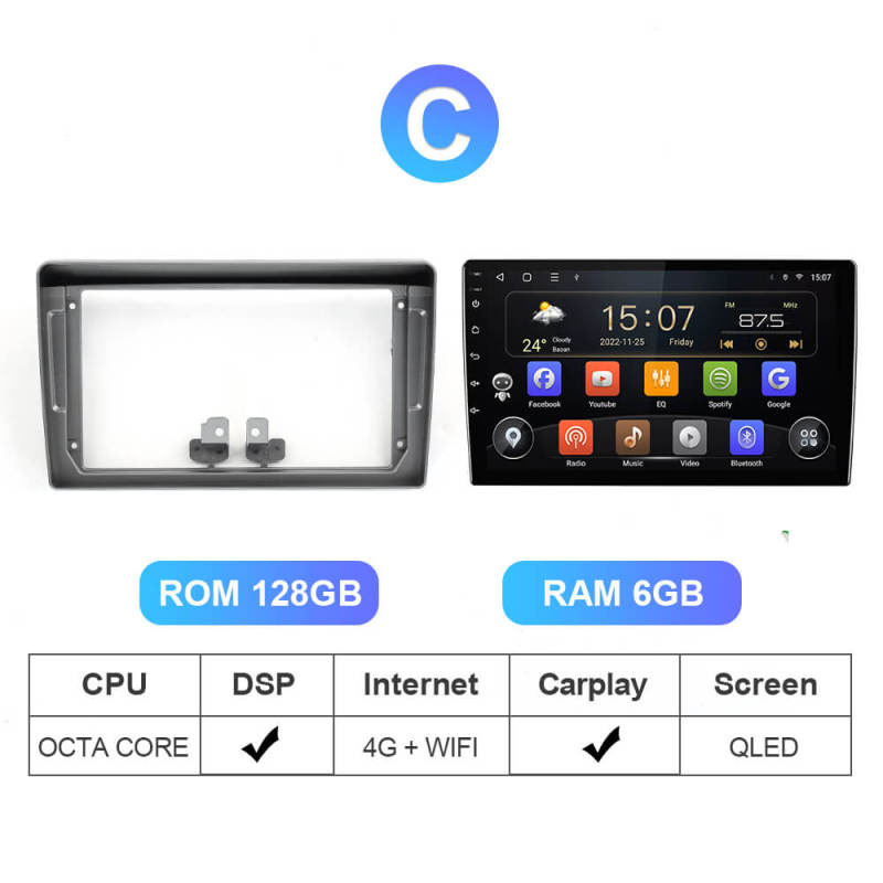 T72 Android 10 Car Radio Carplay For Peugeot 407