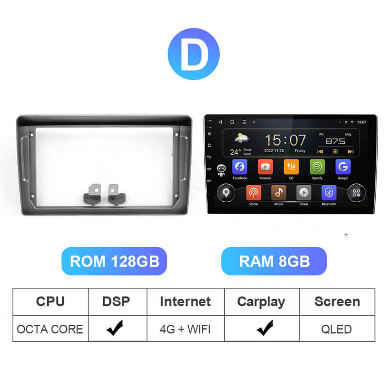 T72 Android 10 Car Radio Carplay For Peugeot 407