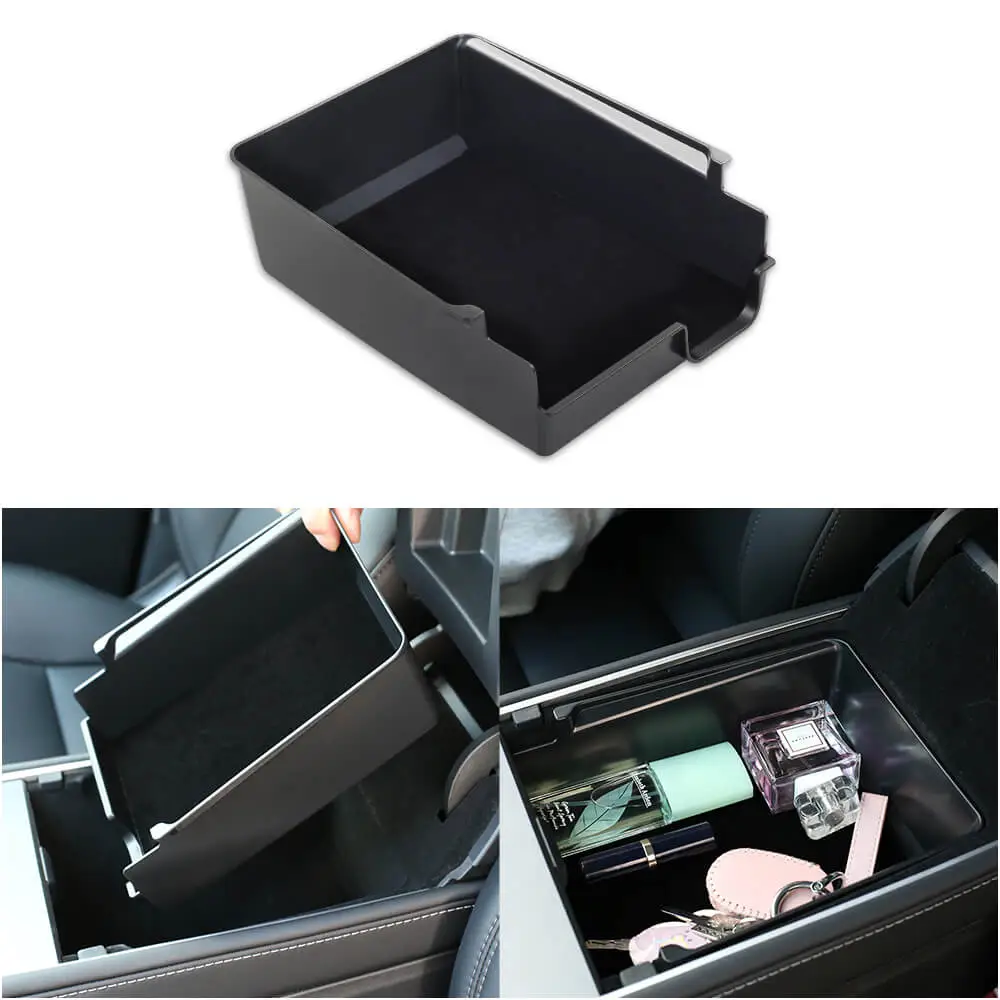 Für Tesla Modell Y 3 2023 Innen Zubehör Center Console Armlehne Lagerung  Box Karte Schlüssel Telefon Ladekabel Organizer Fall Von 12,67 €