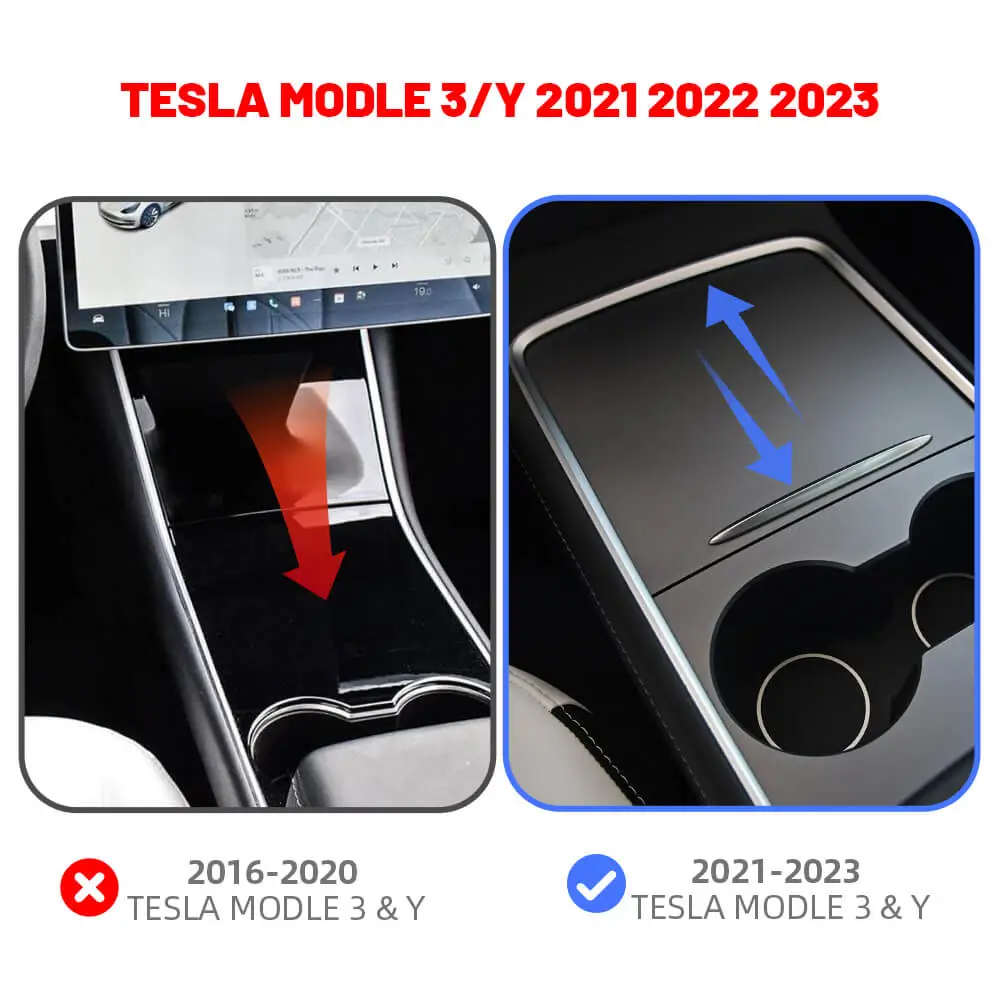 R RUIYA 2023 Model Y Glove Box Organizer for 2018-2022 2023 Tesla Model 3  Model Y Center Console Organizer Central Storage Armrest Glove Box Stowing