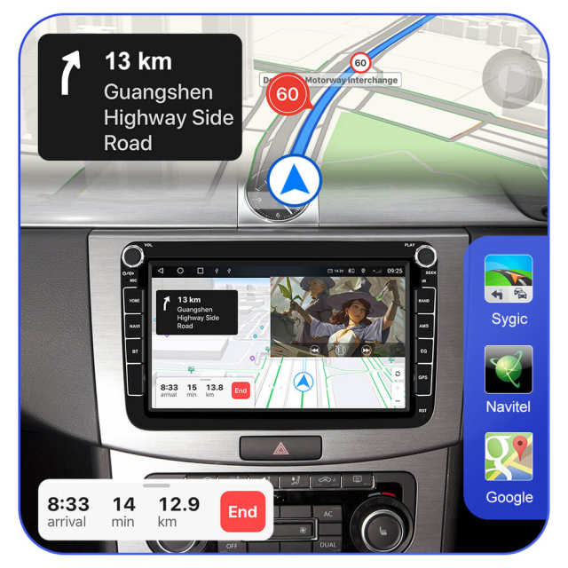 T72 2 Din 1280*720P Car Radio Multimedia For VW/Volkswagen/POLO/Golf/Skoda/Seat/Leon/PASSAT B6
