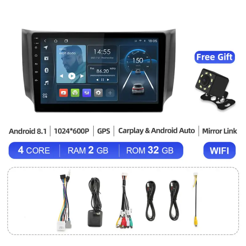 ISUDAR Stereo Android GPS For Nissan Sentra B17 2013-2019