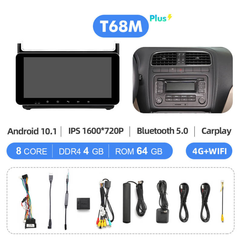 T72 10.33 Inch Carplay Car Radio For VW/Volkswagen/POLO Sedan 2009-2017