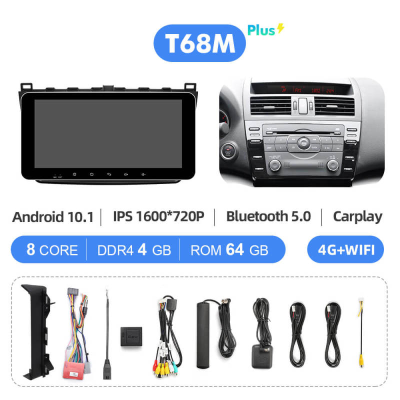 T72 10.33 Inch Apple Carplay Car Radio For Mazda 6 2 3 GH 2007-2012