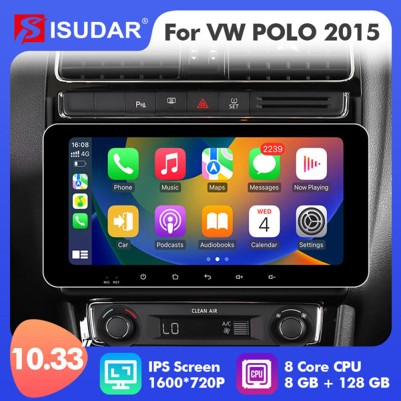 T72 10.33 Inch Carplay Car Radio For VW/Volkswagen/POLO Sedan 2009-2017