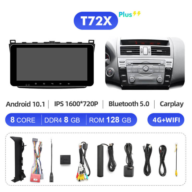 T72 10.33 Inch Apple Carplay Car Radio For Mazda 6 2 3 GH 2007-2012