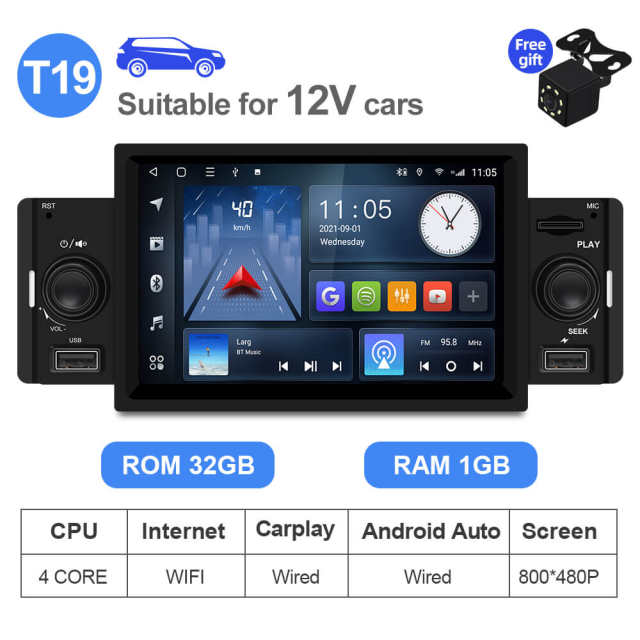 ISUDAR 1 DIN Universal Car Radio auto audio FM Bluetooth Audio Player