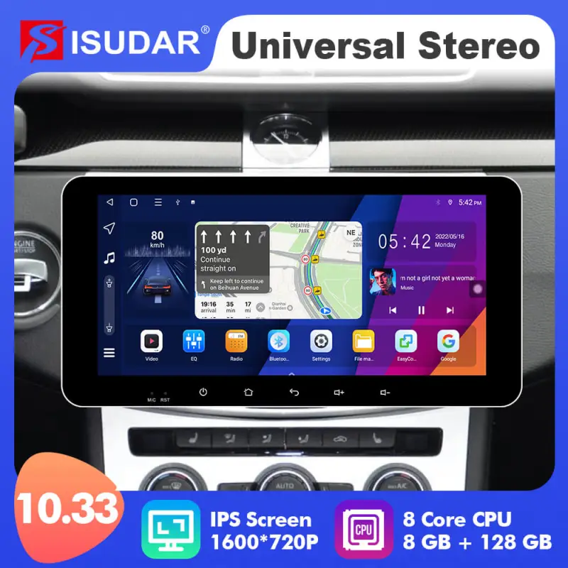 10.33 Inch Android 10 Universal Car Radio For Toyota/Honda/Nissan/Hyundai/Kia/VW Navigation Multimedia Player Headunit Carplay 4G WIFI No 2din DVD