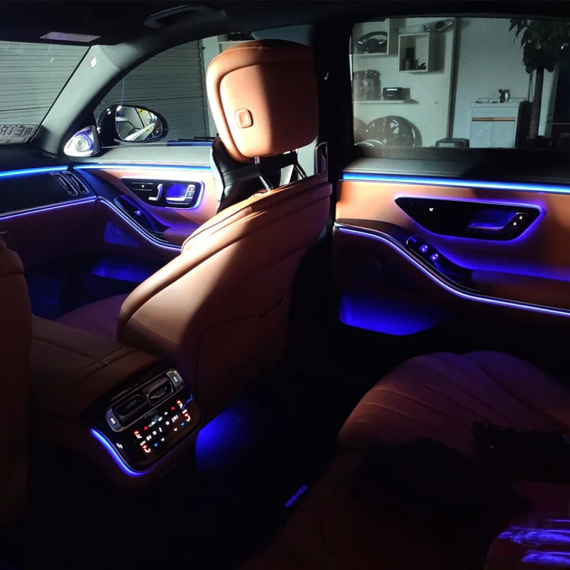 Car Interior Ambient Symphony Flowing Colorful LED Lights