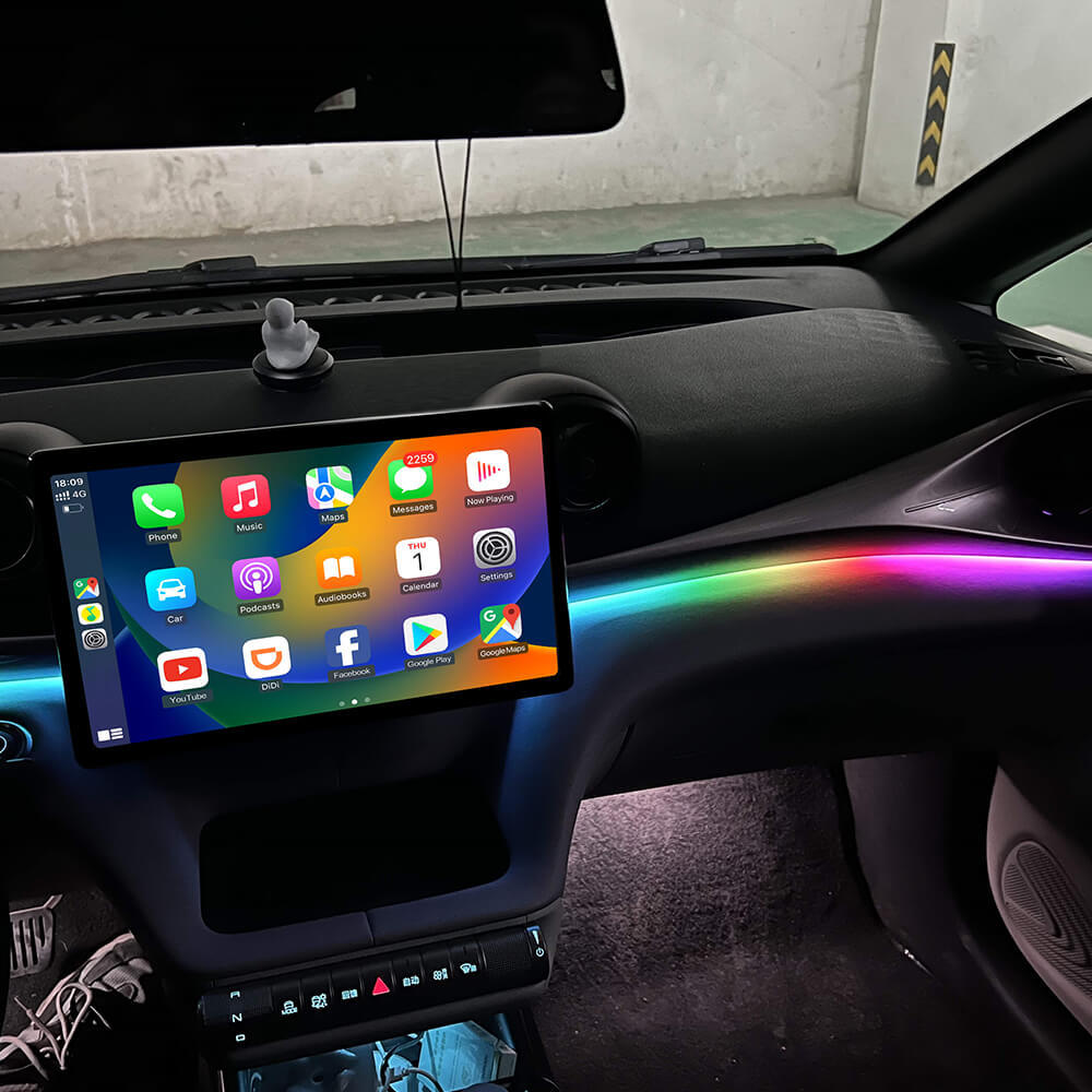 Car Interior Ambient Symphony Flowing Colorful LED Lights