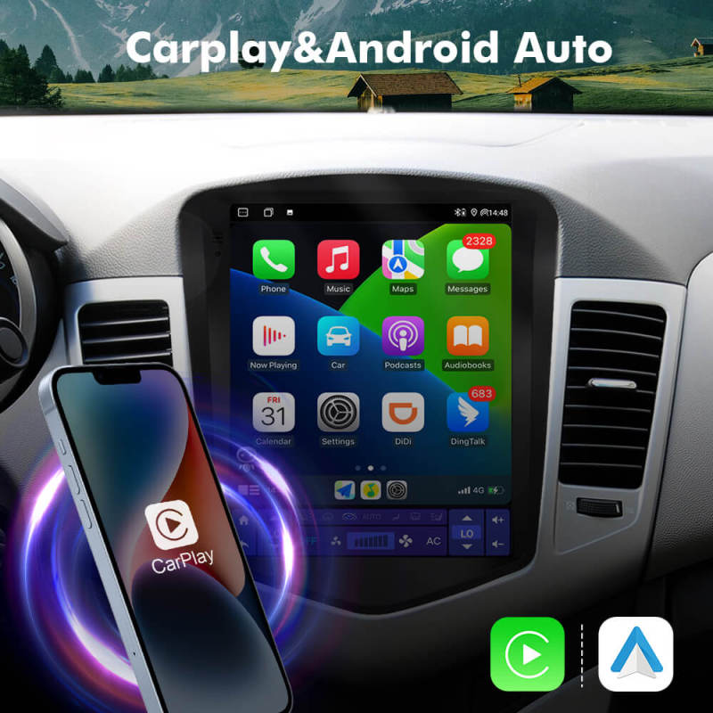 ISUDAR Car Android 10 Radio For Chevrolet Cruze J300 2008-2012 Multimedia Video GPS CarPlay