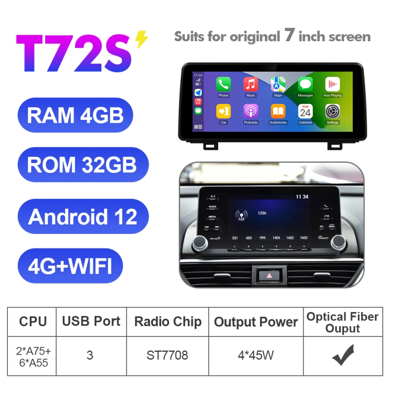 12.3 Inch Android 10 Apple Carplay Car Stero For  HONDA/ACCORD 10th Generation 2018-