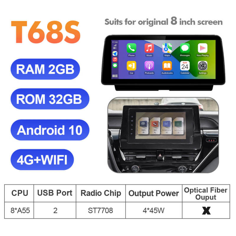 ISUDAR 12.3 Inch Android 12 Car Radio For Toyota Camry 2021- GPS Auto Multimedia Stereo