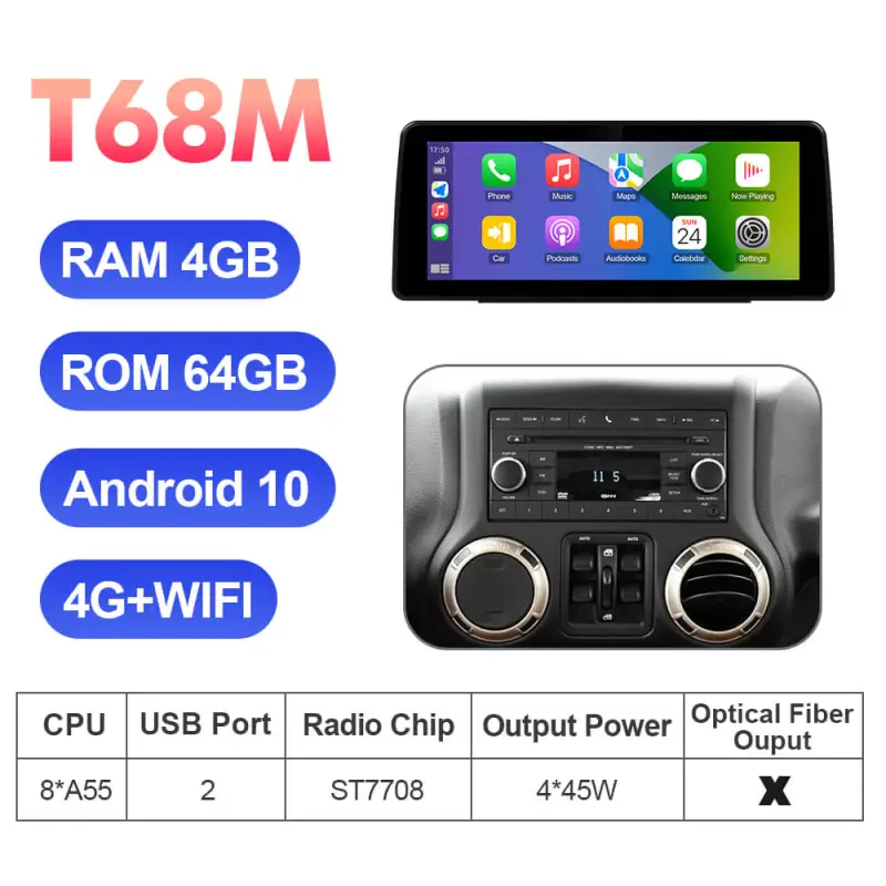 ISUDAR 12.3 Inch Android 12 Car Radio For Jeep/Wrangler/Commander/Grand Cherokee/Dodge