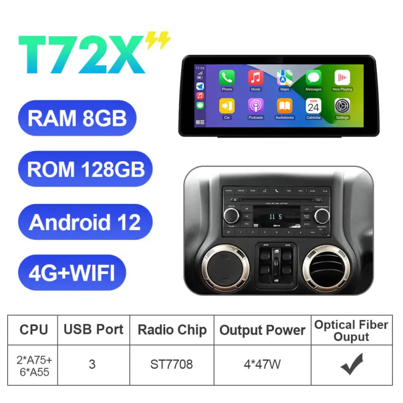 ISUDAR 12.3 Inch Android 12 Car Radio For Jeep/Wrangler/Commander/Grand Cherokee/Dodge