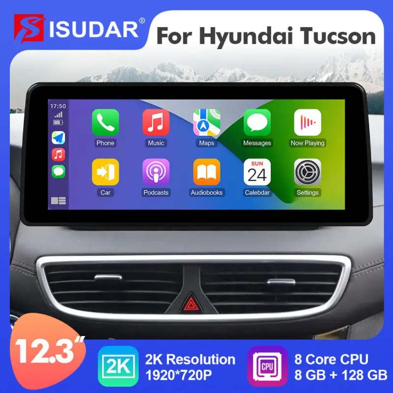 ISUDAR 12.3 Inch Android 12 Car Radio For Hyundai Tucson 2017-2021