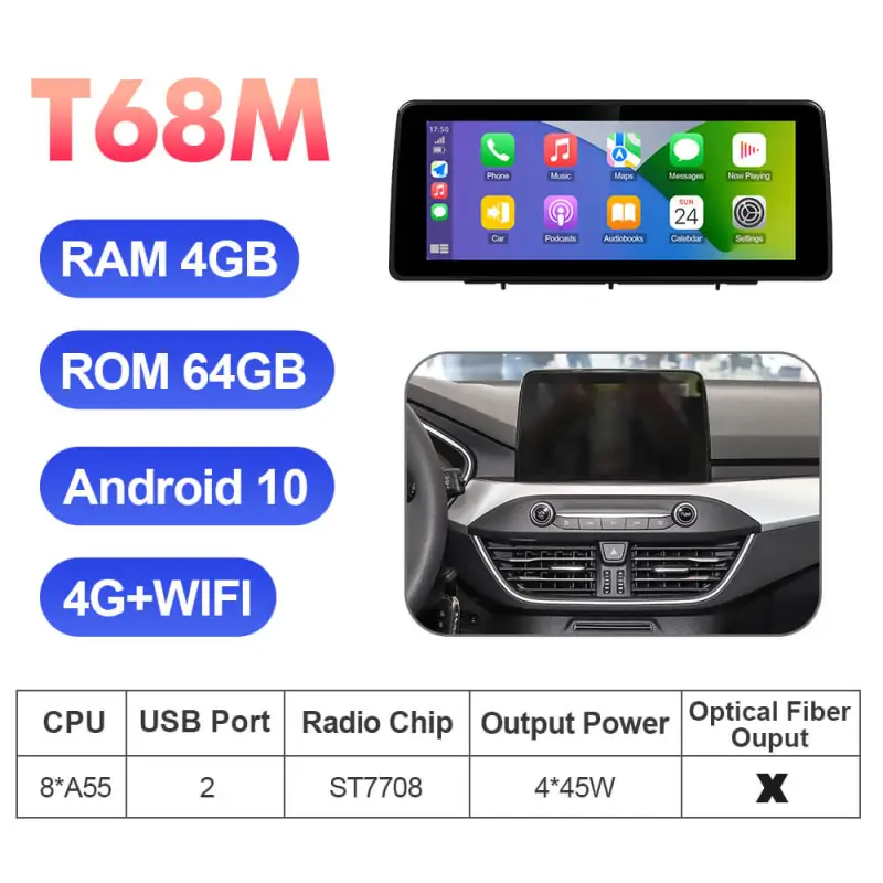 ISUDAR 12.3 Inch Android 12 Car Radio For Ford Focus 2019-2022 Auto Multimedia Stereo Player