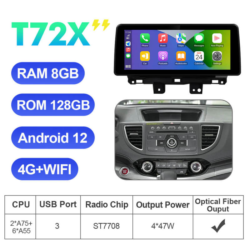 ISUDAR 12.3 Inch Android 12 Car Radio For Honda CRV CR-V 2012-2016