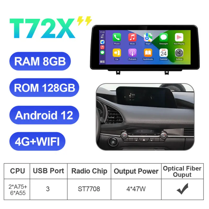 ISUDAR 12.3 Inch Android 12 Car Radio For Mazda 3 Axela 2020-2022 GPS