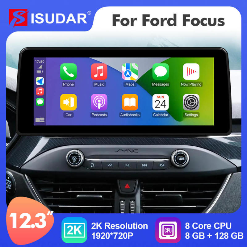 ISUDAR 12.3 Inch Android 12 Car Radio For Ford Focus 2019-2022 Auto Multimedia Stereo Player