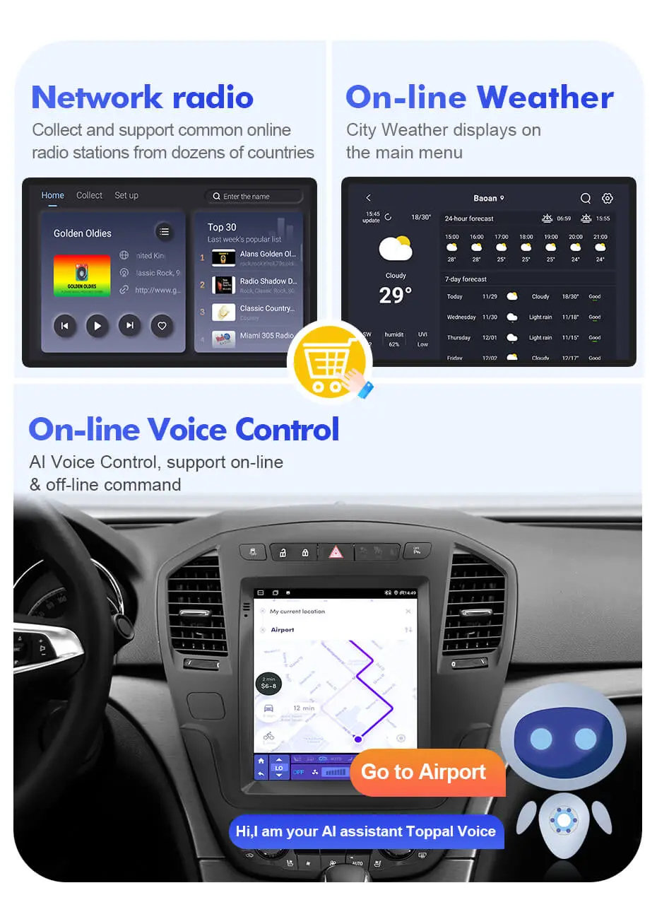 4+64G Autoradio Für Buick Regal Opel Insignia Android 12.0 GPS Navi WIFI BT  DAB+