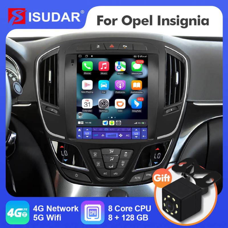 ISUDAR T72 Android 12 Car Radio for Opel Insignia 2014-2018 with Tesla sytle screen