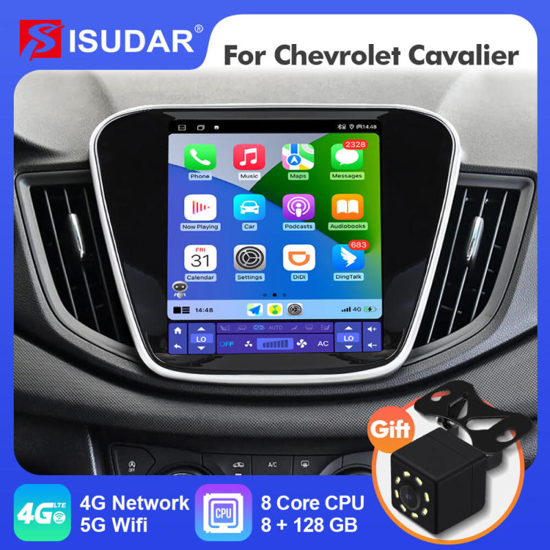 ISUDAR Android 12 Tesla Style Car Radio For Chevrolet Cavalier 2015-2018 Auto Multimedia