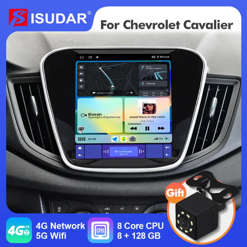 ISUDAR Android 12 Tesla Style Car Radio For Chevrolet Cavalier 2015-2018 Auto Multimedia