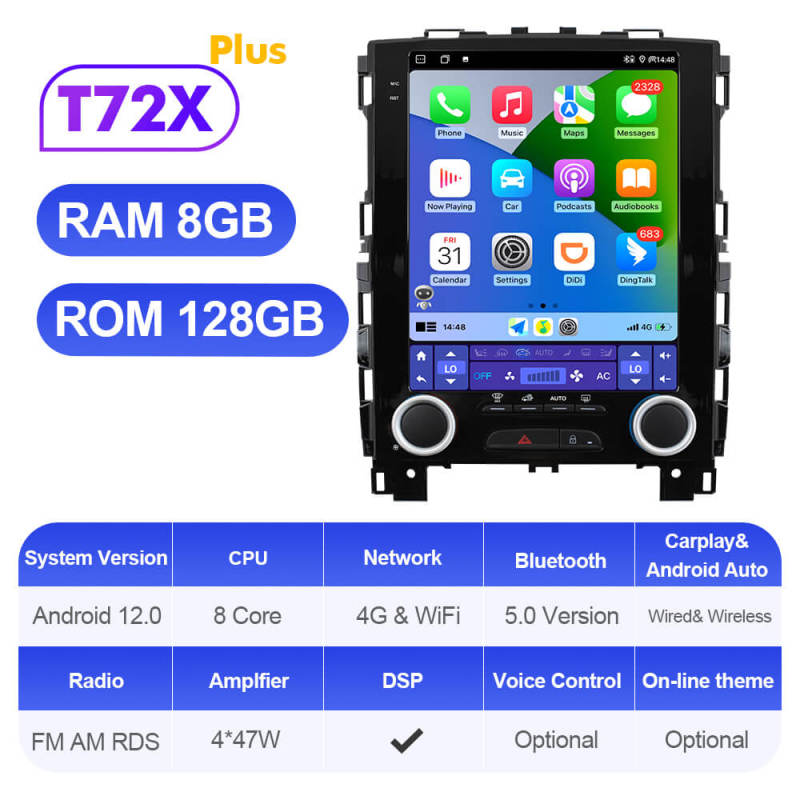 ISUDAR Android 12 9.7 inch Car Radio For Renault Samsung SM6 Talisman Koleos Megane 4 2017 Tesla Style Stereo