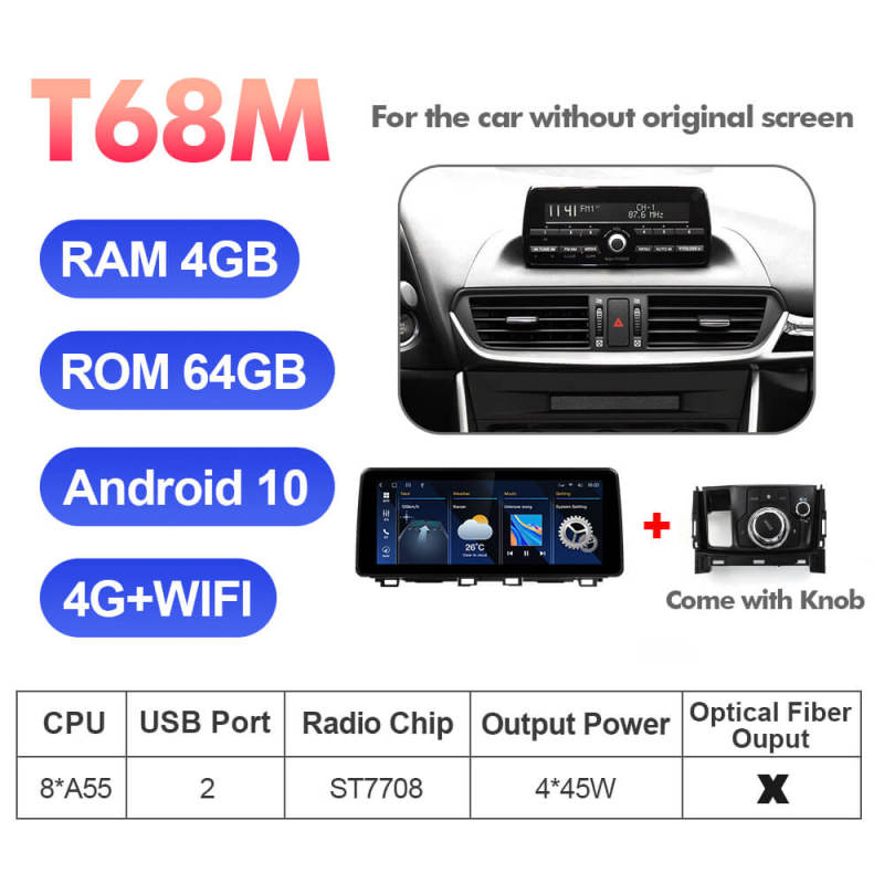 ISUDAR 12.3 Inch Android 12 Car Radio For Mazda CX-4 CX4 CX 4 2016-2021 GPS Auto Multimedia Stereo Player Carplay 4G 8 Core 2Din