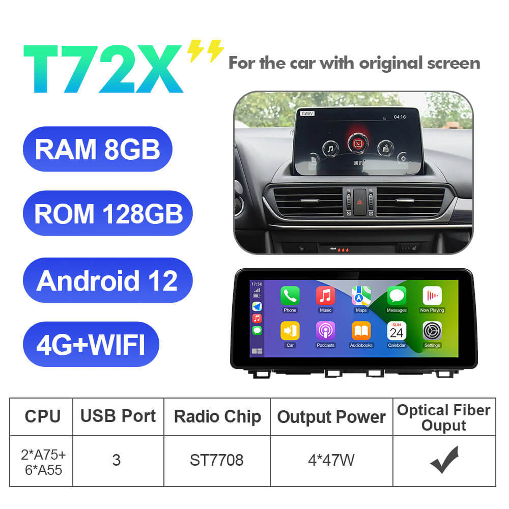 ISUDAR 12.3 Inch Android 12 Car Radio For Mazda CX-4 CX4 CX 4 2016-2021 GPS Auto Multimedia Stereo Player Carplay 4G 8 Core 2Din