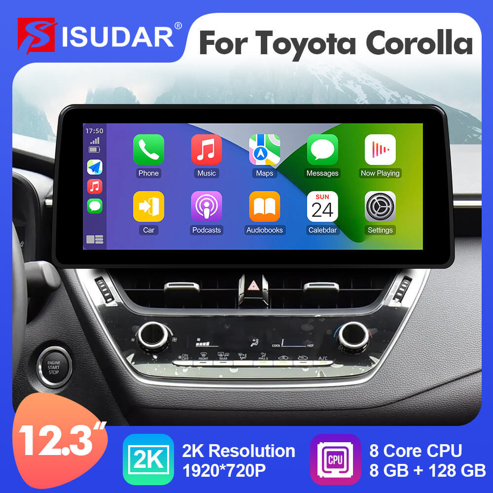 ISUDAR 12.3 Inch Android 12 Car Radio For Toyota Corolla 2019-2023 GPS Auto Multimedia Stereo Player