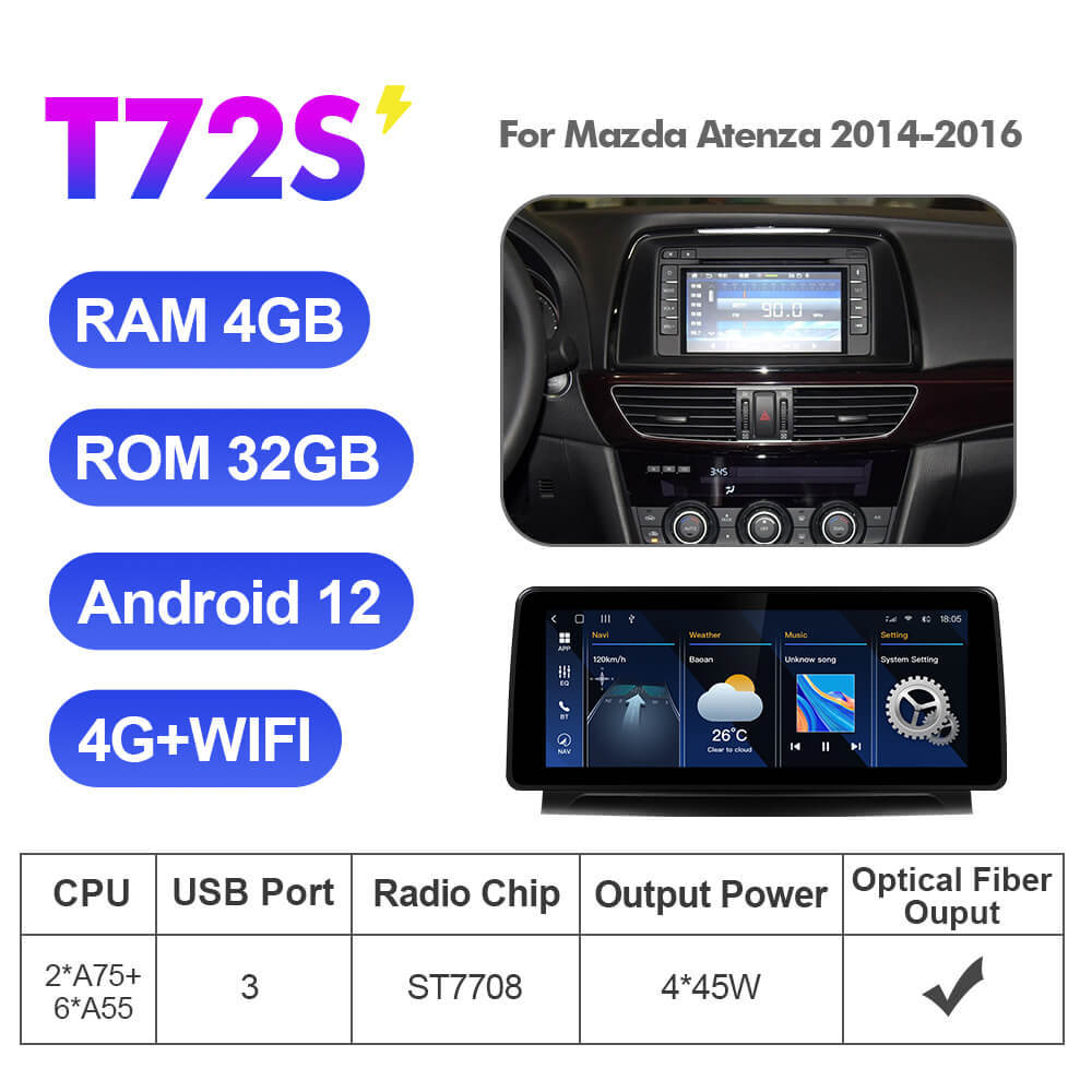 ISUDAR 12.3 Inch Android 12 Car Radio For MAZDA 6 Atenza 2014-2016 CX5 CX-5 CX 5 2013-2015
