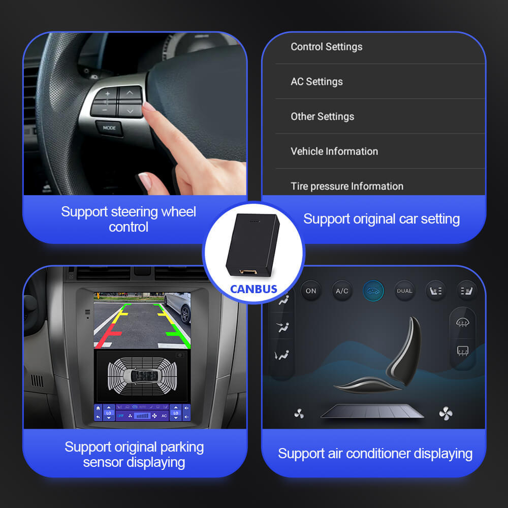 ISUDAR Android 12 Car Radio For Toyota Corolla E140 E150 2006-2013 Multimedia Player 2Din Tesla Vertical GPS Carplay Auto Stereo