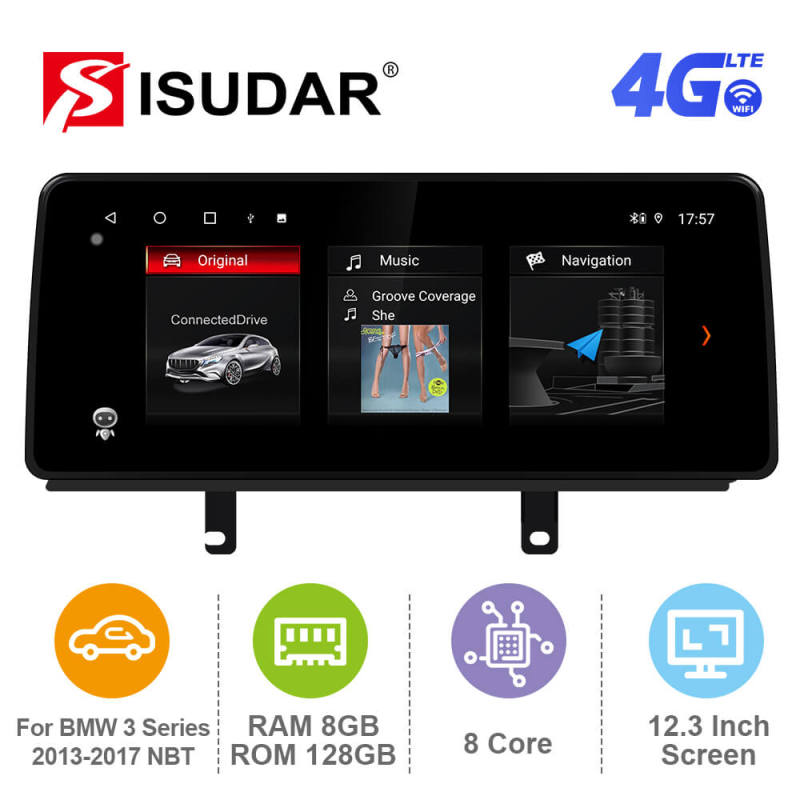 ISUDAR 12.3 Inch Android 12 Car Radio For BMW 3 Series F30 F31 F33 2013-2016 GPS Auto Multimedia Stereo Player