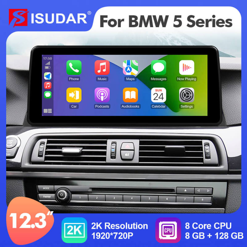 ISUDAR 12.3 Inch Android 12 Car Radio For BMW 5 Series F10 F11 2011-2016 CIC/NBT GPS Auto Multimedia Stereo