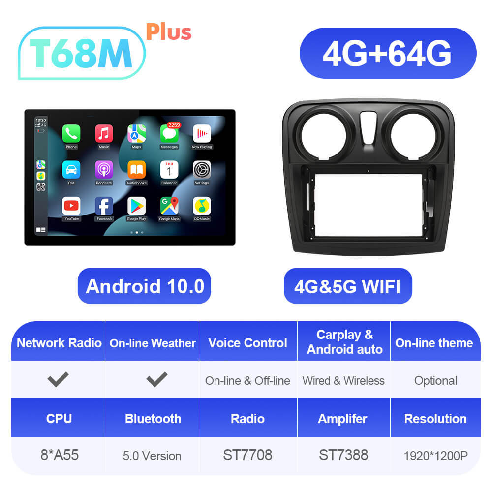 ISUDAR 2K 13.1'' Android Car Radio Player For Renault Logan 2 2012 -2019 Sandero 2 2014-2019