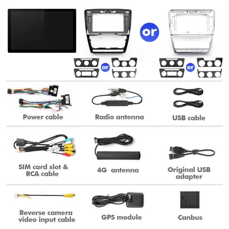 ISUDAR 13.1'' Android 10 Car Multimedia Radio Carplay Player For Skoda Octavia A5 2009 2010 2012 2013