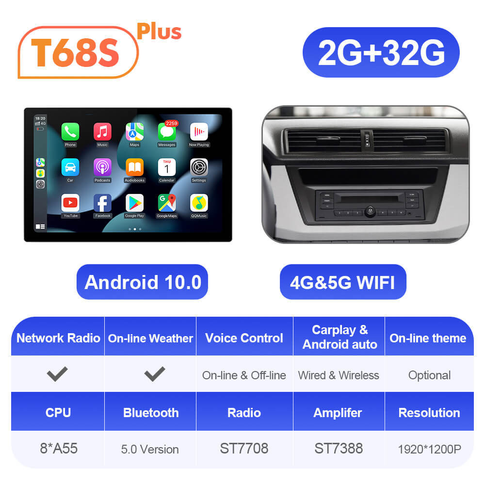 ISUDAR 2K 13.1 Inch 8 Core Android 10 Car Radio For Skoda Fabia 2015 2016 2017 2018 2019