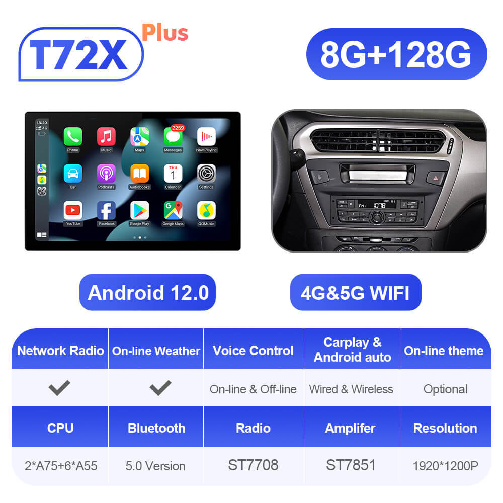 ISUDAR 2K 13.1 Inch 8 Core Android 10 Car Radio For Citroen/Elysee/Peugeot 301 2013 2014-