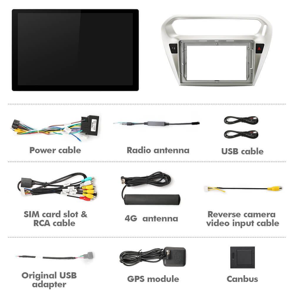 ISUDAR 2K 13.1 Inch 8 Core Android 10 Car Radio For Citroen/Elysee/Peugeot 301 2013 2014-