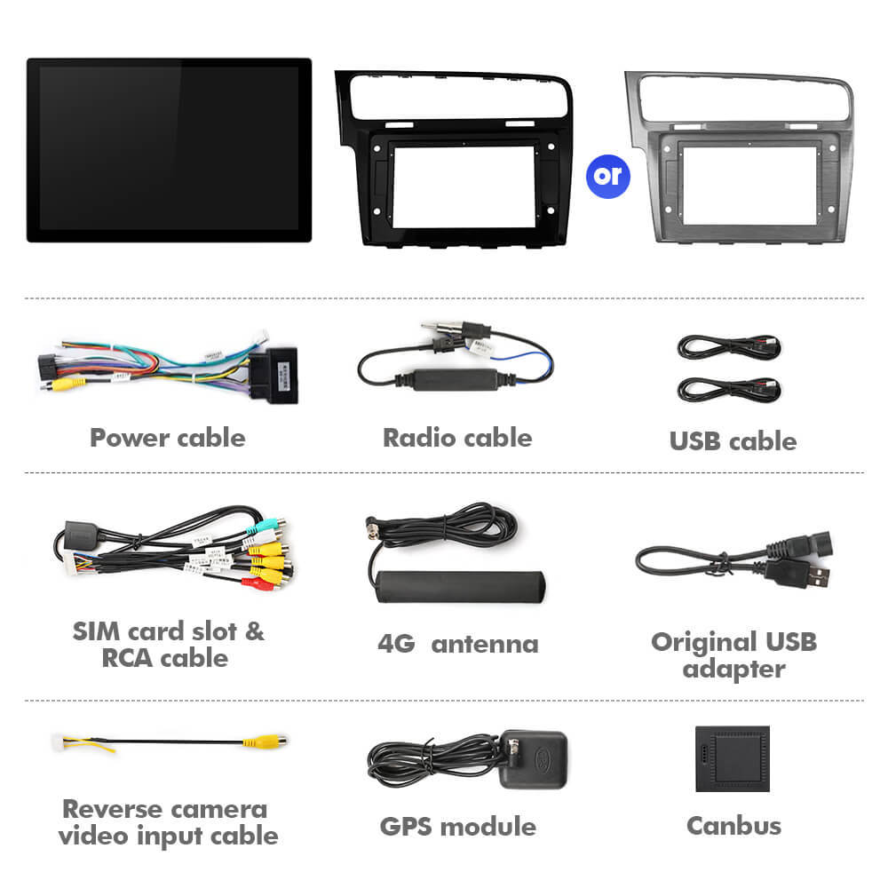 ISUDAR 2K 13.1 Inch Sim Card Android 10 Car Radio For VW/Volkswagen/Golf 7 2013- wireless carplay