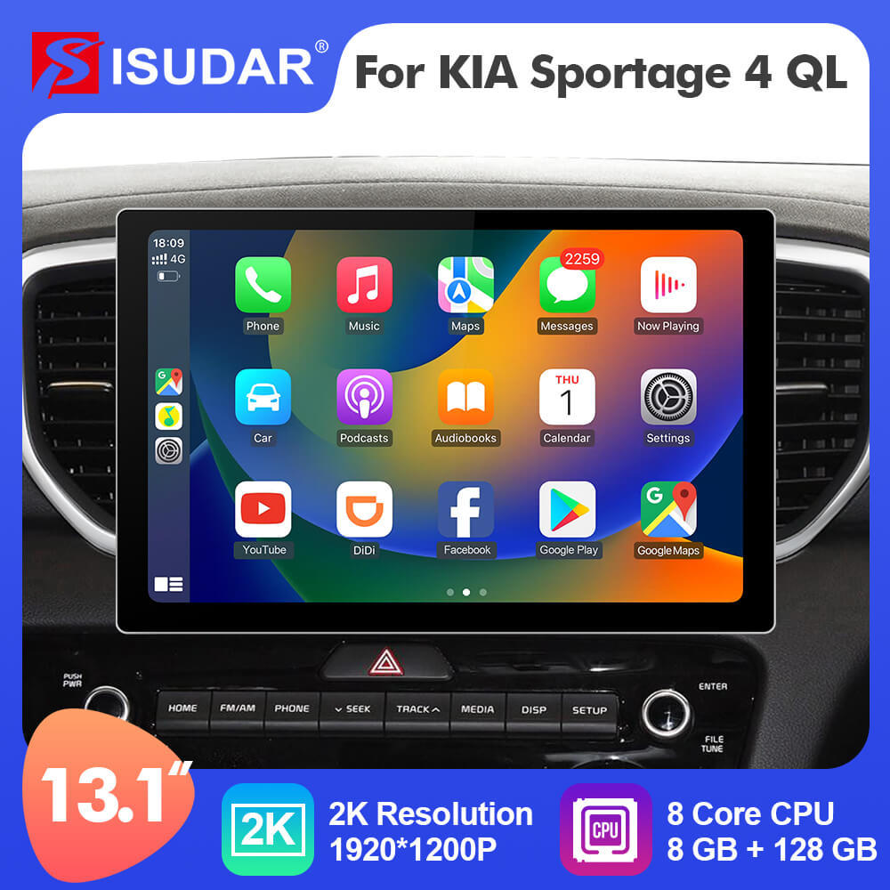 ISUDAR 2K 13.1 Inch Car Radio For KIA Sportage 4 KX5 2016 - 2018 2019-2021 