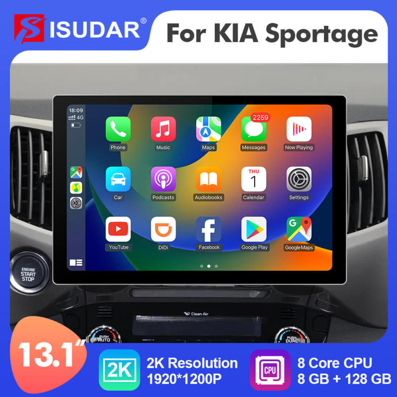 ISUDAR 2K 13.1 Inch Android Car Radio For Kia/sportage 2010-2012 2016