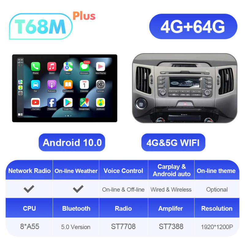 ISUDAR 2K 13.1 Inch Android Car Radio For Kia/sportage 2010-2012 2016