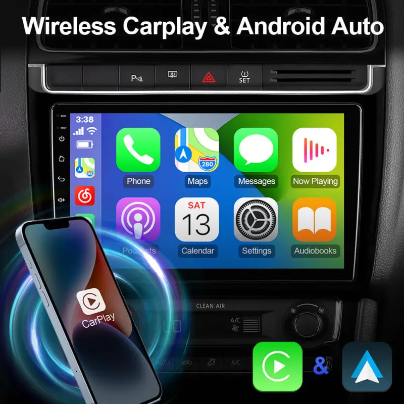 T72 Android Auto 9 inch radio wireless carplay RDS For VW/Volkswagen/POLO Sedan 2009-2017